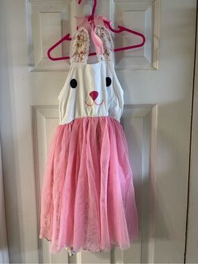 Pink & White Bunny Tulle Dress